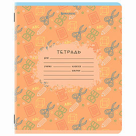 Тетрадь 12 л. BRAUBERG клетка, обложка картон, ПАТТЕРН, 107267