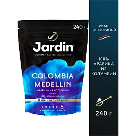 Кофе растворимый сублимированный Jardin Colombia Medelin 240 г (пакет)