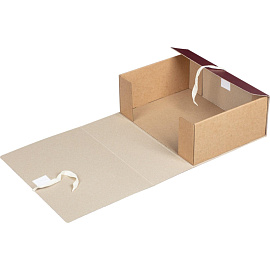 Папка архивная на 2-х завязках Attache Economy 120 мм бумвинил до 1100 листов бордовая складная