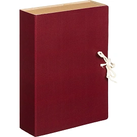 Папка архивная на 2-х завязках Attache (Attache Economy) 80 мм бумвинил до 700 листов бордовая складная