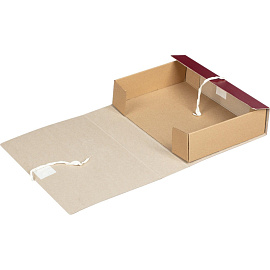 Папка архивная на 2-х завязках Attache (Attache Economy) 80 мм бумвинил до 700 листов бордовая складная