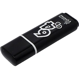 Флешка USB 2.0 64 ГБ Smartbuy Glossy (SB64GBGS-K)