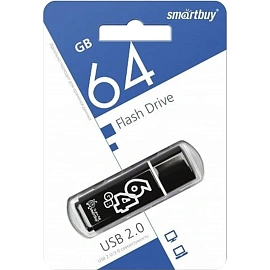 Флешка USB 2.0 64 ГБ Smartbuy Glossy (SB64GBGS-K)