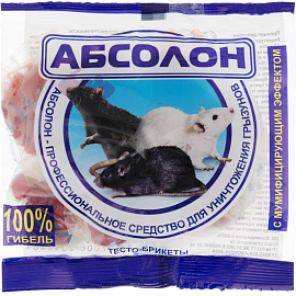 Средство от грызунов Абсолон тесто-брикеты 100 г