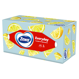Салфетки косметические Zewa Everyday 2-слойные (250 штук в упаковке)