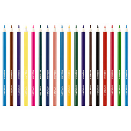 Карандаши цветные Красин "Мозаика", 18цв., шестигран., заточен., картон, европодвес фото Карандаши цветные Красин "Мозаика", 18цв., шестигран., заточен., картон, европодвес