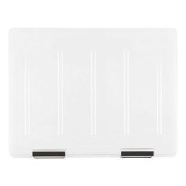 Папка для документов СТАММ А4, 235*310*40мм, пластик., прозрачная, черные защелки