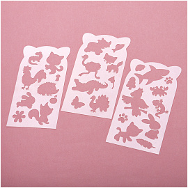 Набор трафаретов Мульти-Пульти 10*18см, "Зверята", 3шт., европодвес