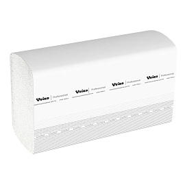 Полотенца бумажные 150 шт., VEIRO (Система H2) COMFORT, 2-слойные, белые, КОМПЛЕКТ 21 пачка, 32х21,6, W-сложение, KW208