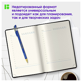 Ежедневник недатированный, А5, 160л., кожзам, Berlingo "Vivella Prestige", черный