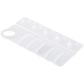 Палитра СТАММ, прямоугольная, 10 ячеек, белая фото Палитра СТАММ, прямоугольная, 10 ячеек, белая