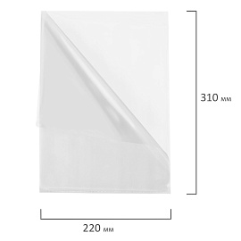 Папка-уголок жесткая А4 BRAUBERG UNIVERSAL, прозрачная, 0,15 мм, 273049