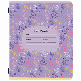 Тетрадь 12 л. BRAUBERG клетка, обложка картон, ПАТТЕРН, 107267