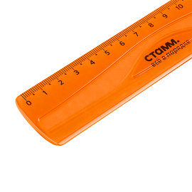 Линейка 30см СТАММ, пластиковая, гибкая, прозрачная, оранжевая, европодвес фото Линейка 30см СТАММ, пластиковая, гибкая, прозрачная, оранжевая, европодвес