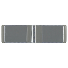 Визитница карманная OfficeSpace на 20 визиток, 65*110мм, ПВХ, синий