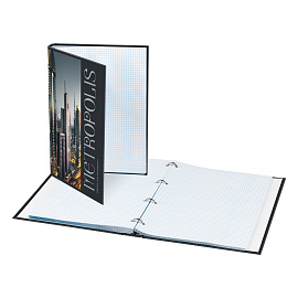 Тетрадь на кольцах А4, 160л., BG "Мегаполис", матовая ламинация