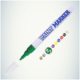 Маркер-краска MunHwa "Slim" зеленая, 2мм, нитро-основа фото Маркер-краска MunHwa "Slim" зеленая, 2мм, нитро-основа