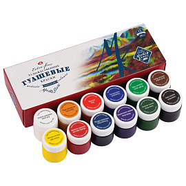 Гуашь Художественная Мастер-класс 12 цветов по 40 мл