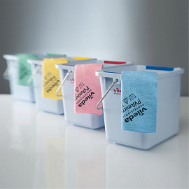 Салфетки хозяйственные Vileda Professional микрофибра 38x35 см 250 г/кв.м зелёные (5 штук в упаковке)