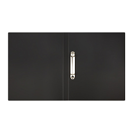 Папка на 2 кольцах СТАММ А4, 25мм, 500мкм, пластик, черная фото Папка на 2 кольцах СТАММ А4, 25мм, 500мкм, пластик, черная