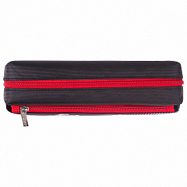 Пенал мягкий ЮНЛАНДИЯ, 2 отделения, полиэстер, "Skate", черный, 21х6х9 см, 270276