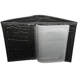 Портмоне водителя OfficeSpace иск. кожа, черный, кайман