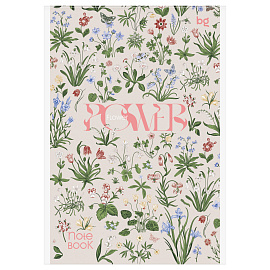Блокнот А5 80л., на скрепке BG "Цветы