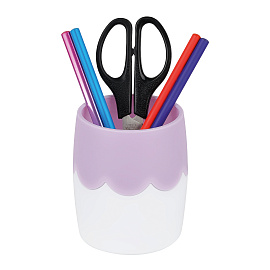 Подставка-стакан СТАММ, пластиковая, двухцветная, пастельные цвета, ассорти фото Подставка-стакан СТАММ, пластиковая, двухцветная, пастельные цвета, ассорти