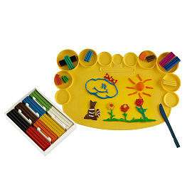 Коврик для творчества Мульти-Пульти силиконовый, желтый, 345*230мм, европодвес