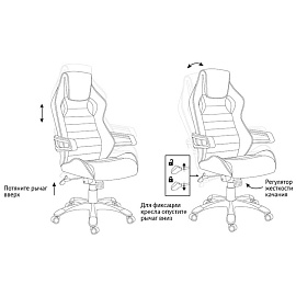 Кресло игровое Helmi HL-S03 "Drift", экокожа черная, вставка ткань серая фото Кресло игровое Helmi HL-S03 "Drift", экокожа черная, вставка ткань серая