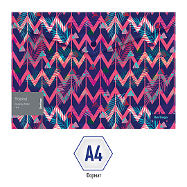 Папка-конверт на кнопке Berlingo "Tropical" А4, 180мкм, с рисунком