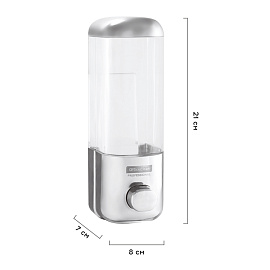 Диспенсер для жидкого мыла OfficeClean Professional, наливной, ABS-пластик, хром, 0,5л