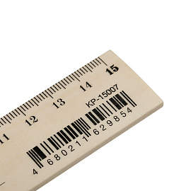 Линейка 15см Красин "Стандарт", дерево фото Линейка 15см Красин "Стандарт", дерево