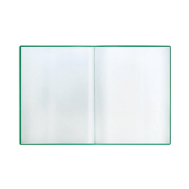 Папка с 60 вкладышами СТАММ А4, 21мм, 600мкм, пластик, зеленая фото Папка с 60 вкладышами СТАММ А4, 21мм, 600мкм, пластик, зеленая