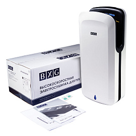 Сушилка для рук BXG-JET-7200, 1650 Вт, ультрафиолет, погружного типа, время сушки 10 секунд, пластик, белая