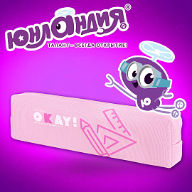 Пенал ЮНЛАНДИЯ ЮНИОР, 1 отделение, полиэстер, "Okay", 20х6х4 см, 273806