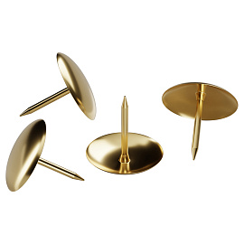 Кнопки канцелярские/гвоздики Berlingo, омедненные 10мм, 50шт., карт. упаковка фото Кнопки канцелярские/гвоздики Berlingo, омедненные 10мм, 50шт., карт. упаковка