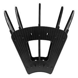 Лоток для бумаг веерный СТАММ "Эконом", 5-ти секционный, черный фото Лоток для бумаг веерный СТАММ "Эконом", 5-ти секционный, черный