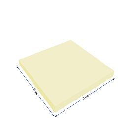 Самоклеящийся блок Berlingo "Ultra Sticky", 75*75мм, 100л., пастель, желтый