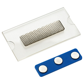 Бейдж горизонтальный OfficeSpace, 35*70мм (размер вставки 35*70мм), магнитный