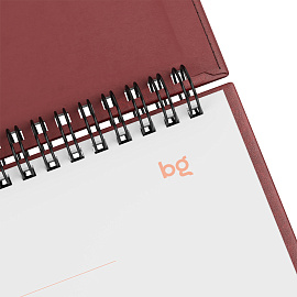 Планинг недатированный, 56л., 330*130мм, кожзам, BG "Nebraska. Dark red", красный