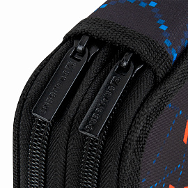 Пенал BRAUBERG, 2 отделения, полиэстер, 21х14 см, "Fire spider", 273537