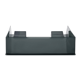 Лоток для бумаг горизонтальный СТАММ "Фаворит", тонированный черный