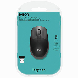 Мышь беспроводная Logitech M190 черная (910-005923/910-005905/910- 005902)