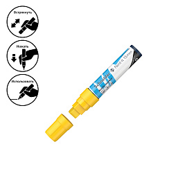 Маркер акриловый Schneider "Paint-It 330" 15мм, прямоугольный, желтый
