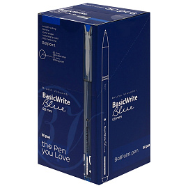 Ручка шариковая неавтоматическая Bruno Visconti BasicWrite синяя (толщина линии 0.4 мм)