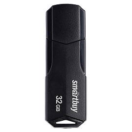 Флеш-диск 32GB SMARTBUY Clue USB 2.0, черный, SB32GBCLU-K