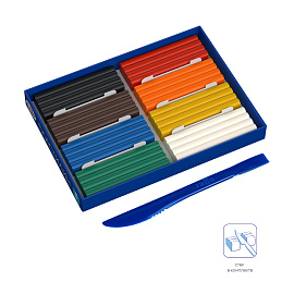 Пластилин классический Гамма 8 цветов 160 г со стеком фото Пластилин классический Гамма 8 цветов 160 г со стеком