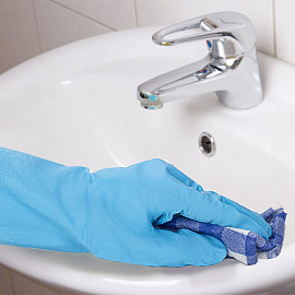 Перчатки МНОГОРАЗОВЫЕ нитриловые LAIMA ГИПОАЛЛЕРГЕННЫЕ, хлопчатобумажное напыление, ПРОЧНЫЕ, размер 7-8, М (средний), синие, вес 36г, 604998