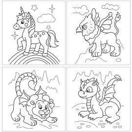 Раскраска в папке А5, 48 л. Мульти-Пульти "Сказочные животные